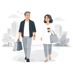 چگونه از امروز برای حقوق بازنشستگی مادامالعمر برنامهریزی کنیم؟(طرح ویژه «مان») 1 walking couple bg removed edge